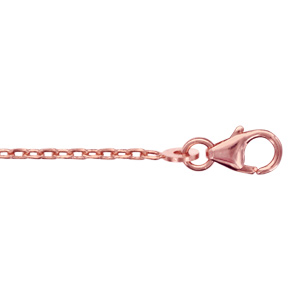 Chane en plaqu or rose maille forat largeur 1,6mm et longueur 40cm - Vue 1