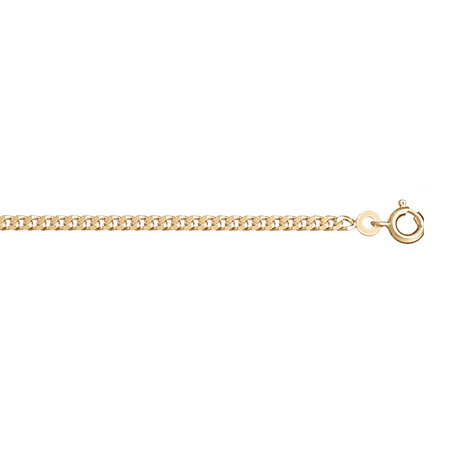 Chaîne Gourmette Vermeil 42cm – Argent Massif 925 Plaqué Or 24k – Jamais Portée