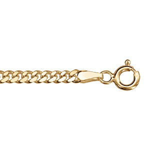 Chaîne en vermeil maille gourmette. 2.7mm - 50cm - Vue 1