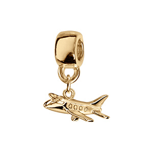 Charms coulissant avion en vermeil