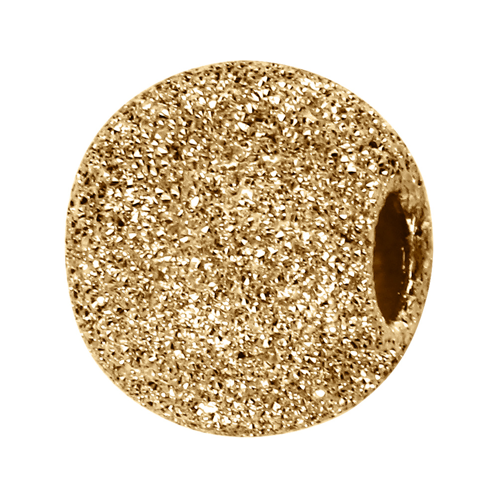 Charms coulissant en vermeil boule paillet�e - 10x5mm - Vue 1