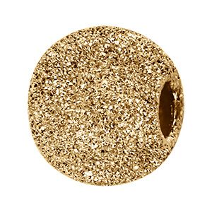 Charms coulissant en vermeil boule paillet�e - 10x5mm