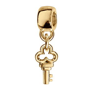 Charms coulissant en vermeil suspendu clef