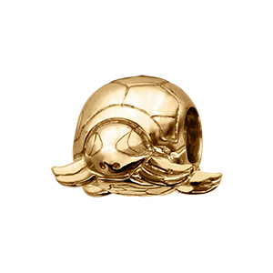 Charms coulissant en vermeil tortue