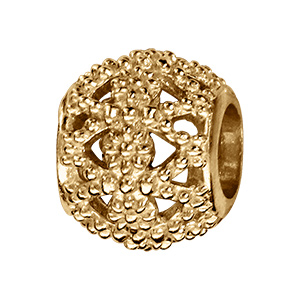 Charms coulissant en vermeil tube ajour�