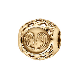 Charms coulissant en vermeil zodiaque gemeau