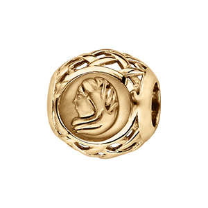 Charms coulissant en vermeil zodiaque vierge