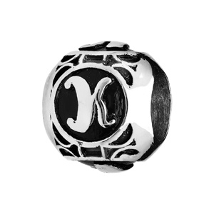 Charms en acier boule alphabet \