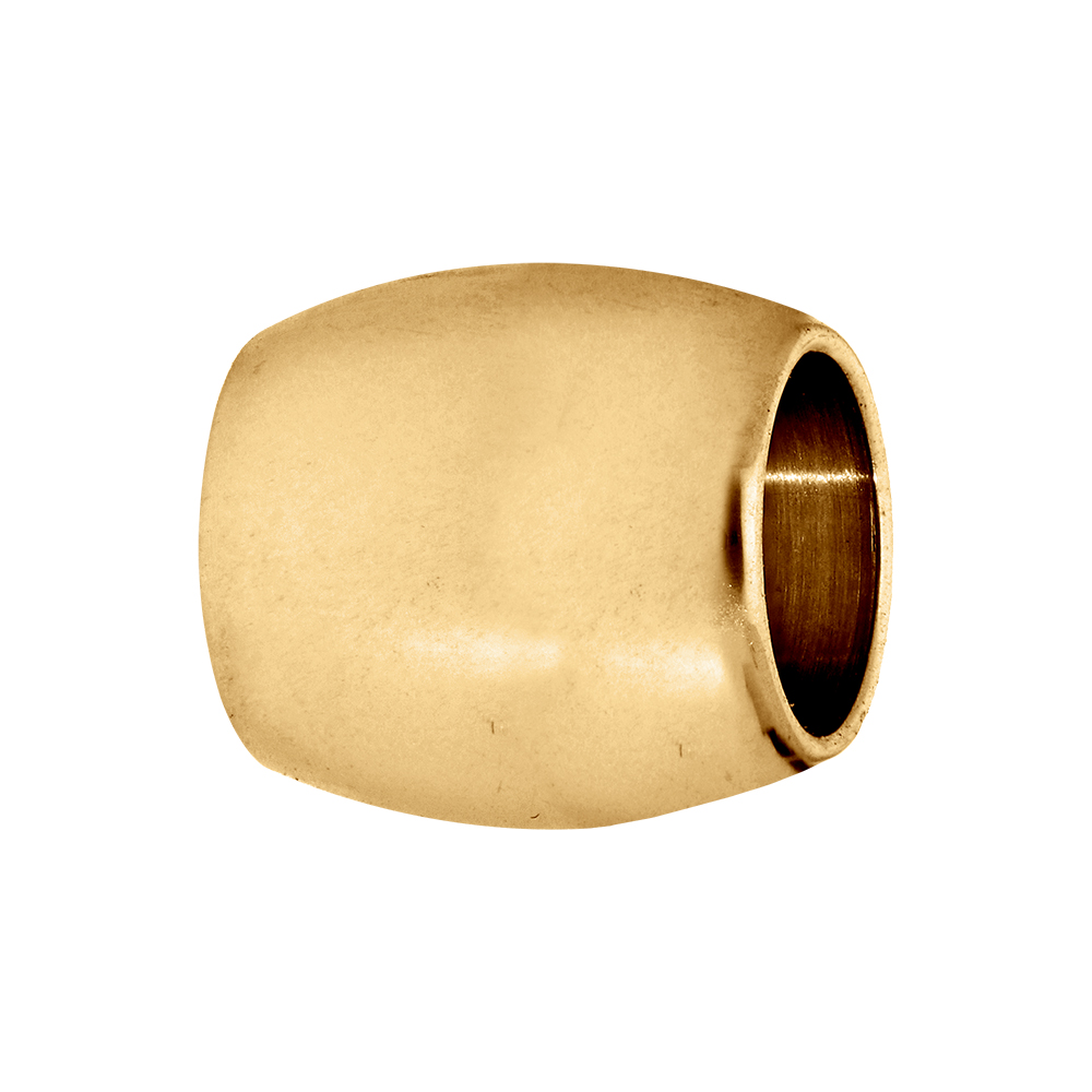 Charms en acier dor� medium forme cylindre - Vue 1