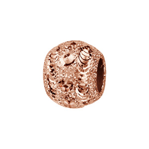 Charms Thabora en argent et dorure rose boule granite et diamante en petits cercles - Vue 1