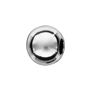 Charms Thabora en argent rhodi boule lisse - Vue 1