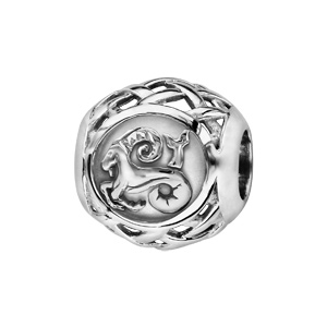 Charms Thabora en argent rhodi boule zodiaque capricorne - Vue 1