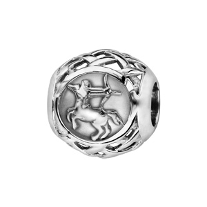 Charms Thabora en argent rhodi boule zodiaque sagittaire - Vue 1