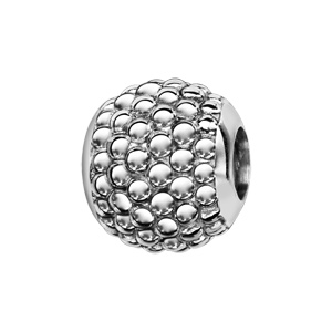 Charms Thabora en argent rhodi boules faite en petites boules lisses - Vue 1