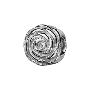 Charms Thabora en argent rhodi fleur de rose - Vue 1