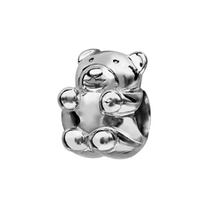 Charms Thabora en argent rhodi nounours - Vue 1