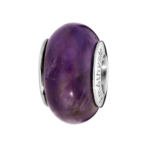 Charms Thabora en argent rhodi pierre naturelle Amethyste - Vue 1