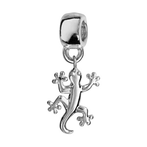 Charms Thabora en argent rhodi salamandre suspendue - Vue 1