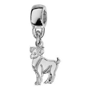 Charms Thabora en argent rhodi zodiaque dcoup suspendu blier - Vue 1