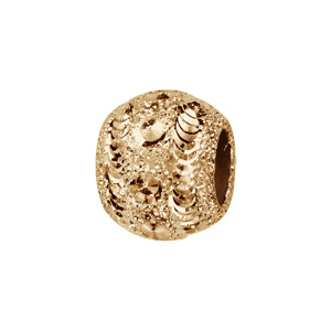Charms Thabora en plaqu or boule granite et diamante en petits cercles - Vue 1