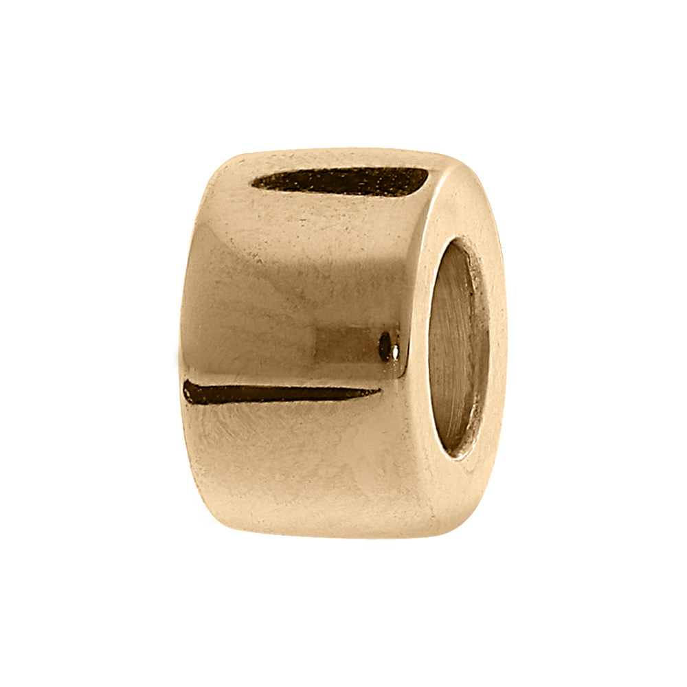 Charms Thabora en plaqu� or jaune anneau lisse coulissant � graver - Vue 1