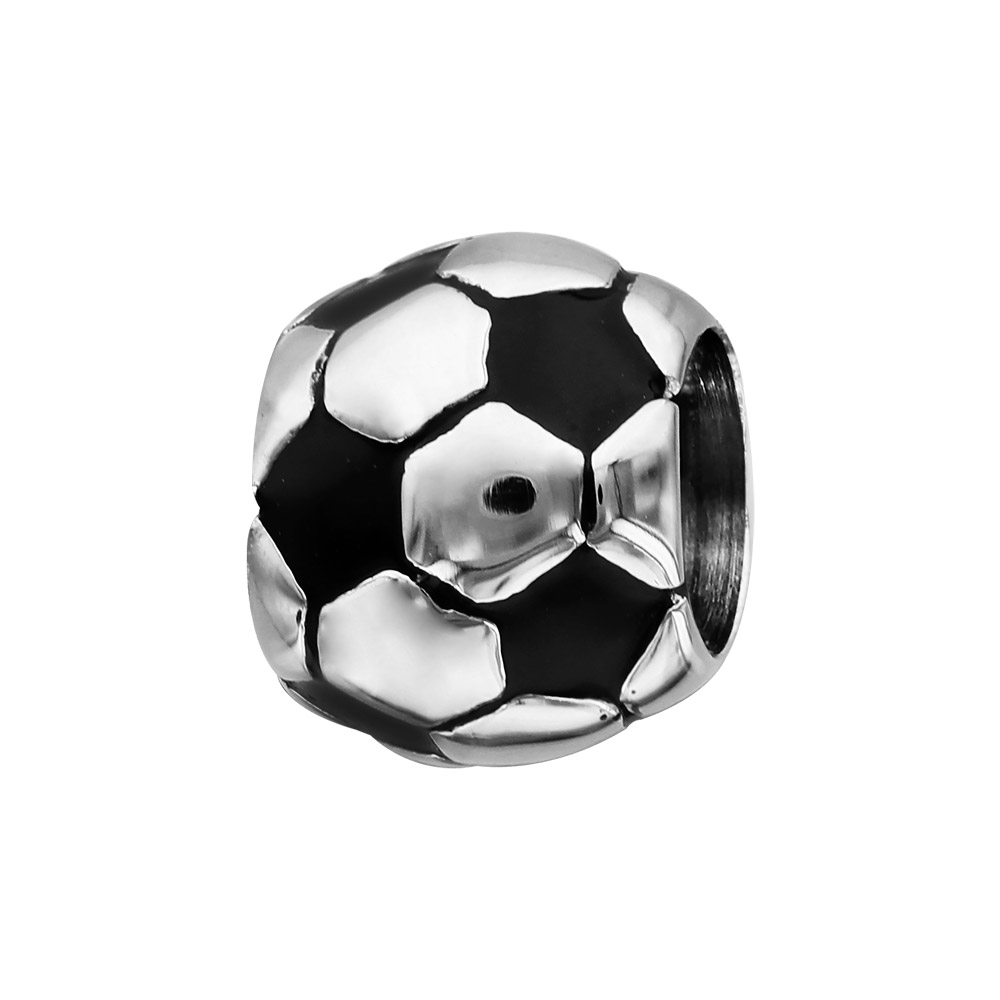 Charms Thabora grand mod�le pour homme en acier ballon de foot patin� - Vue 1