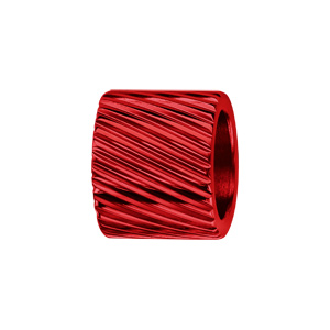 Charms Thabora grand modle pour homme en acier et aluminium anodis rouge brillant forme tube stri - Vue 1