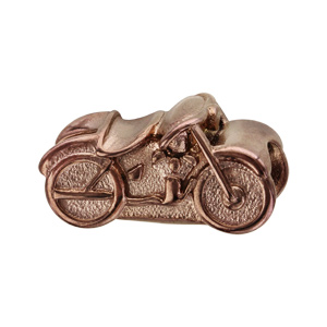 Charms Thabora grand modle pour homme en acier et PVD marron moto - Vue 1