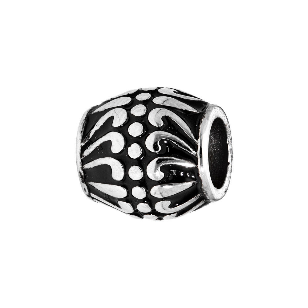 Charms Thabora m�dium en acier avec motifs tribals - Vue 1