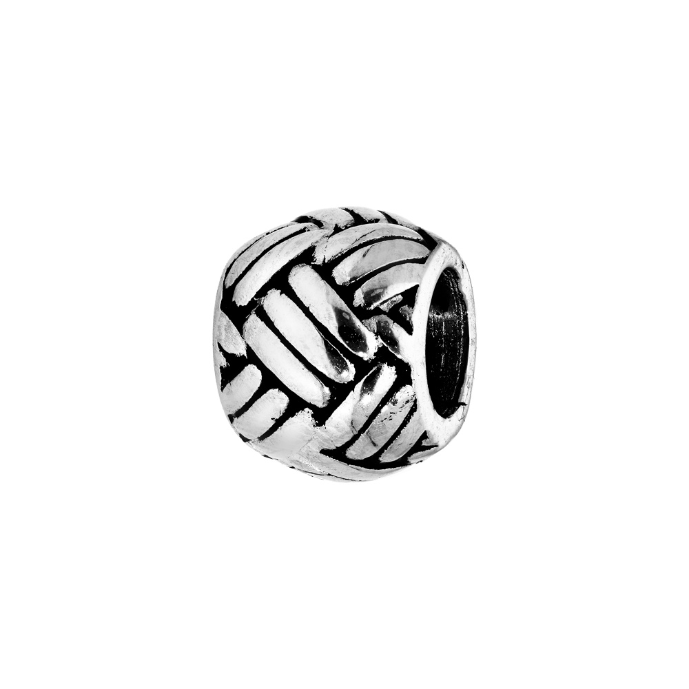 Charms Thabora m�dium en acier boule tress�e - Vue 1