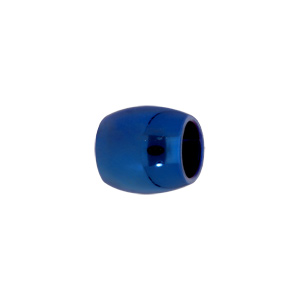 Charms Thabora mdium en acier forme tonneau PVD bleu - Vue 1
