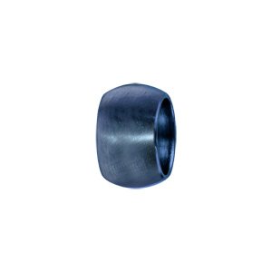 Charms Thabora pour homme en acier et PVD bleu anneau bombé lisse satiné - Vue 1