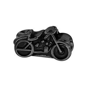 Charms Thabora pour homme en acier et PVD noir moto - Vue 1