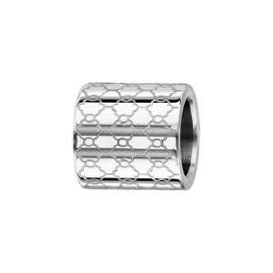 Charms Thabora pour homme en acier forme tube avec motif alvéoles - Vue 1