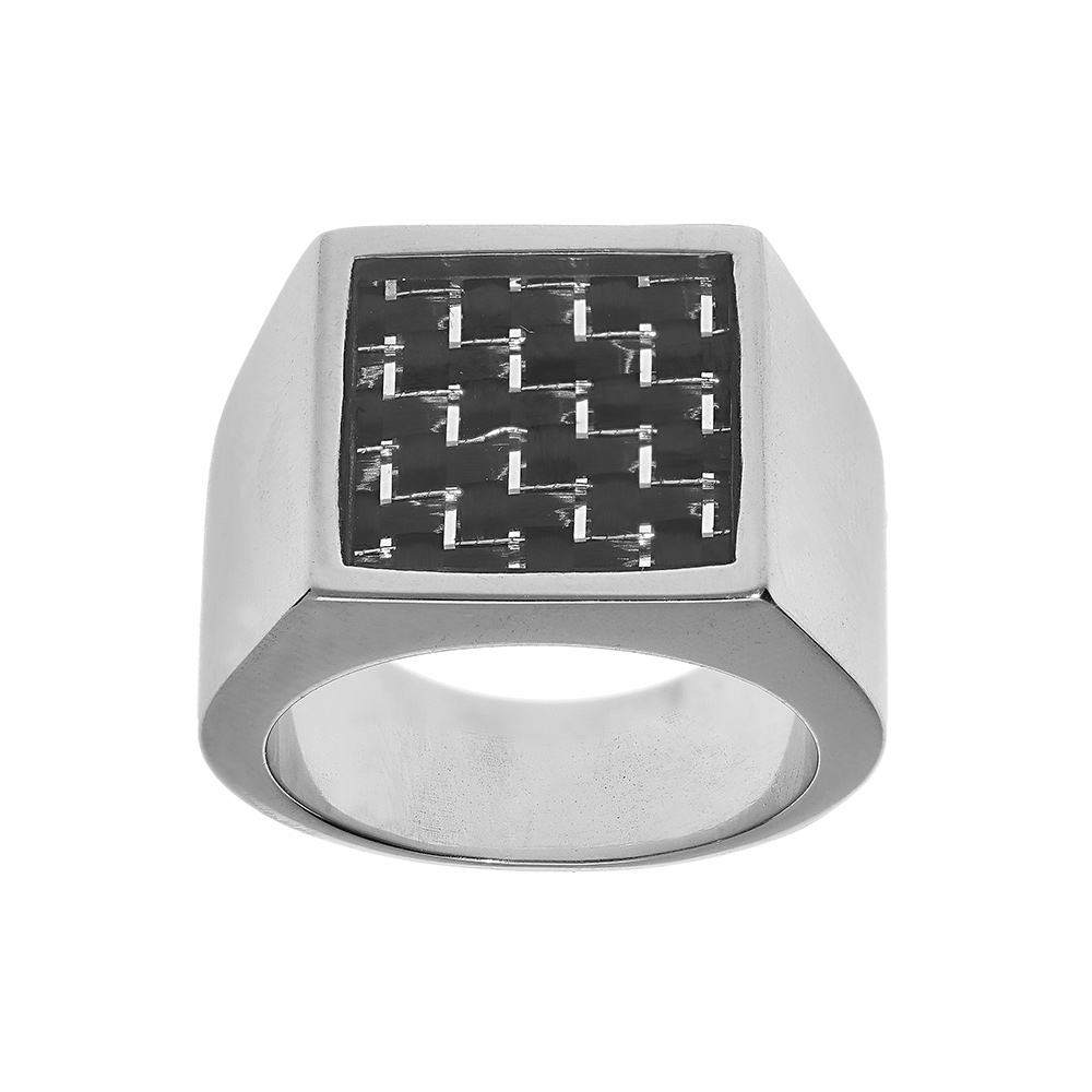 Chevali�re en acier carr� avec plateau carbone - Vue 1