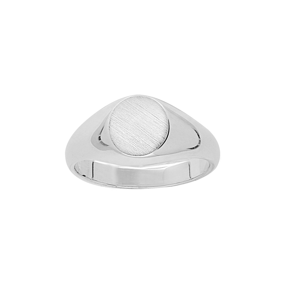 Chevali�re en argent plateau ovale 10mm X 8mm - Vue 1