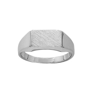 Chevalire en argent plateau rectangulaire 6mm X 11mm - Vue 1