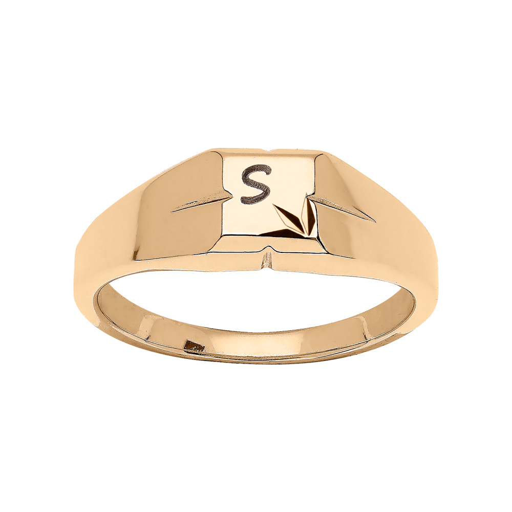 Chevalire en vermeil petit plateau carr cisel en toile dans angle - Vue 1