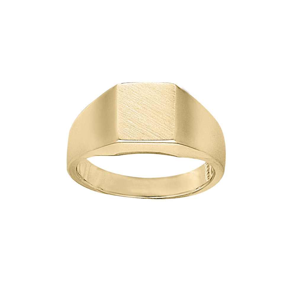 Chevali�re en vermeil plateau rectangulaire 10mm X 8mm - Vue 1