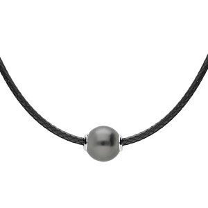 Cordon coton ciré noir pour pendentif 45cm5cm -  France