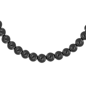 Collier en acier avec perles Hématite véritable 42+5cm - Vue 1