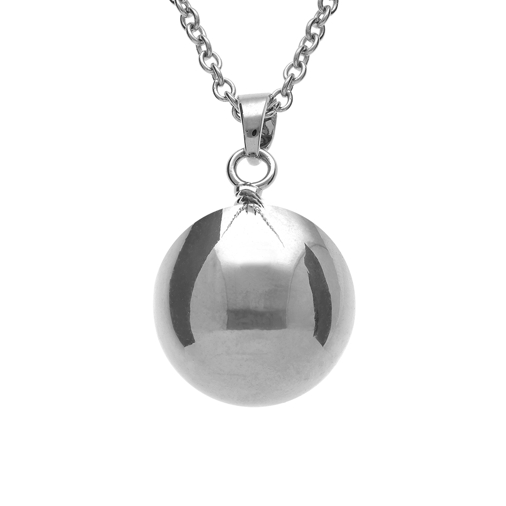 Collier en acier bola de grossesse rond 20mm  - 80+10cm - Vue 1