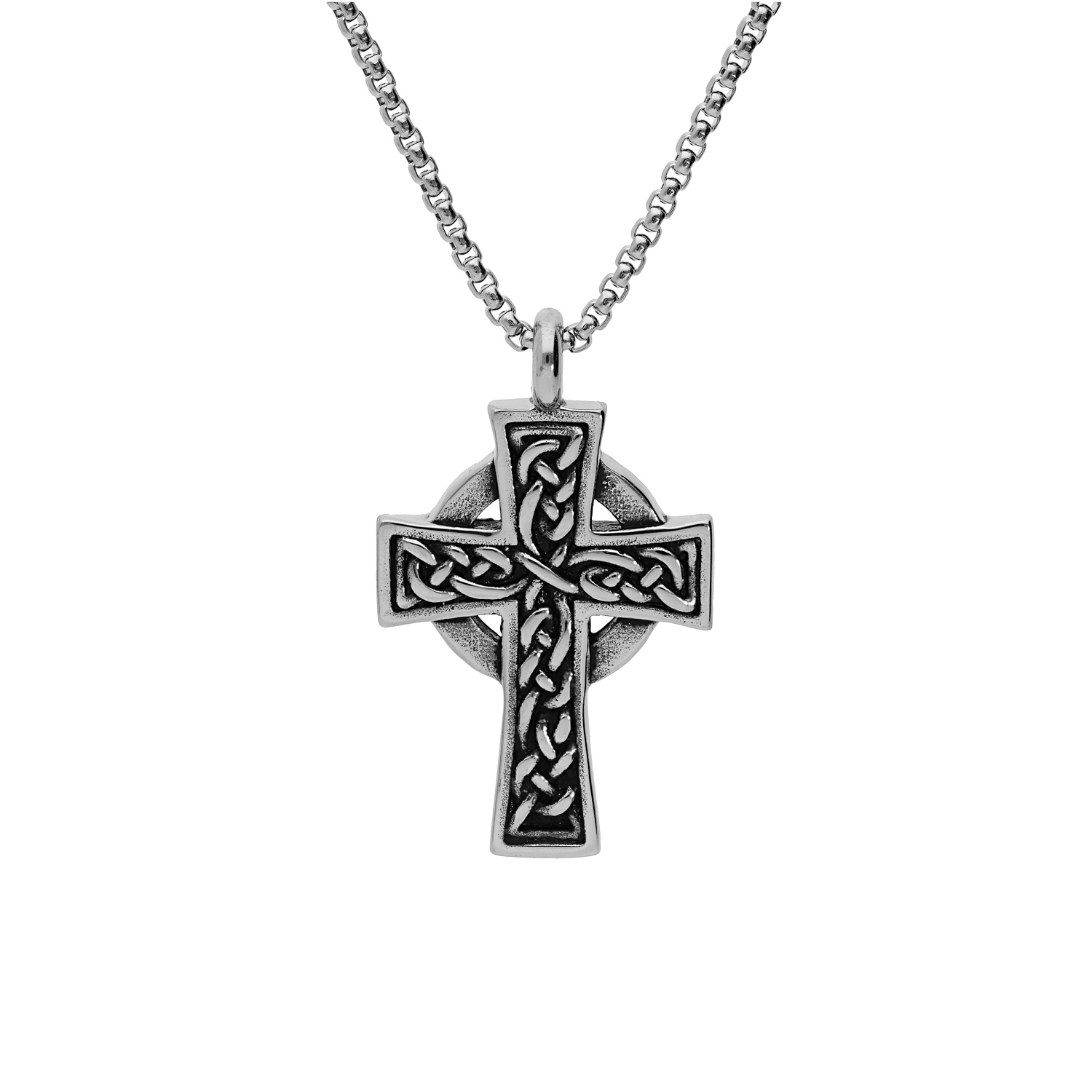 Collier Chaîne Et Pendentif Celtique Bretagne - Acier Inoxydable - Unisexe