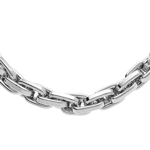 Collier en acier dor� maille 5mm - 40 + 5cm
