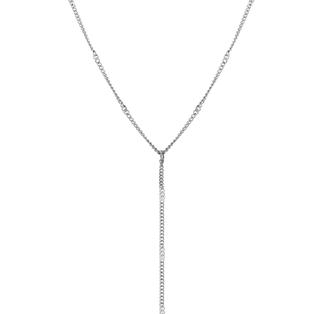 Collier en acier forme cravate  - 38+5cm - Vue 1