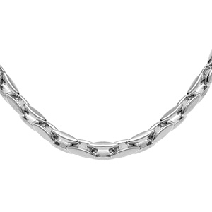 Collier en acier maille - 53+5cm