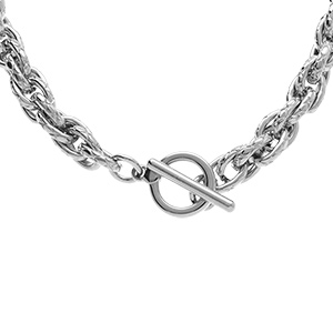 Collier en acier maille 8mm - 40+5cm