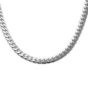 Collier en acier maille anglaise 7.5mm - 42+5cm