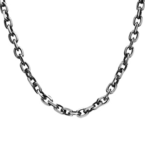 Collier en acier patin� maille for�at 4.5mm - 50+5cm