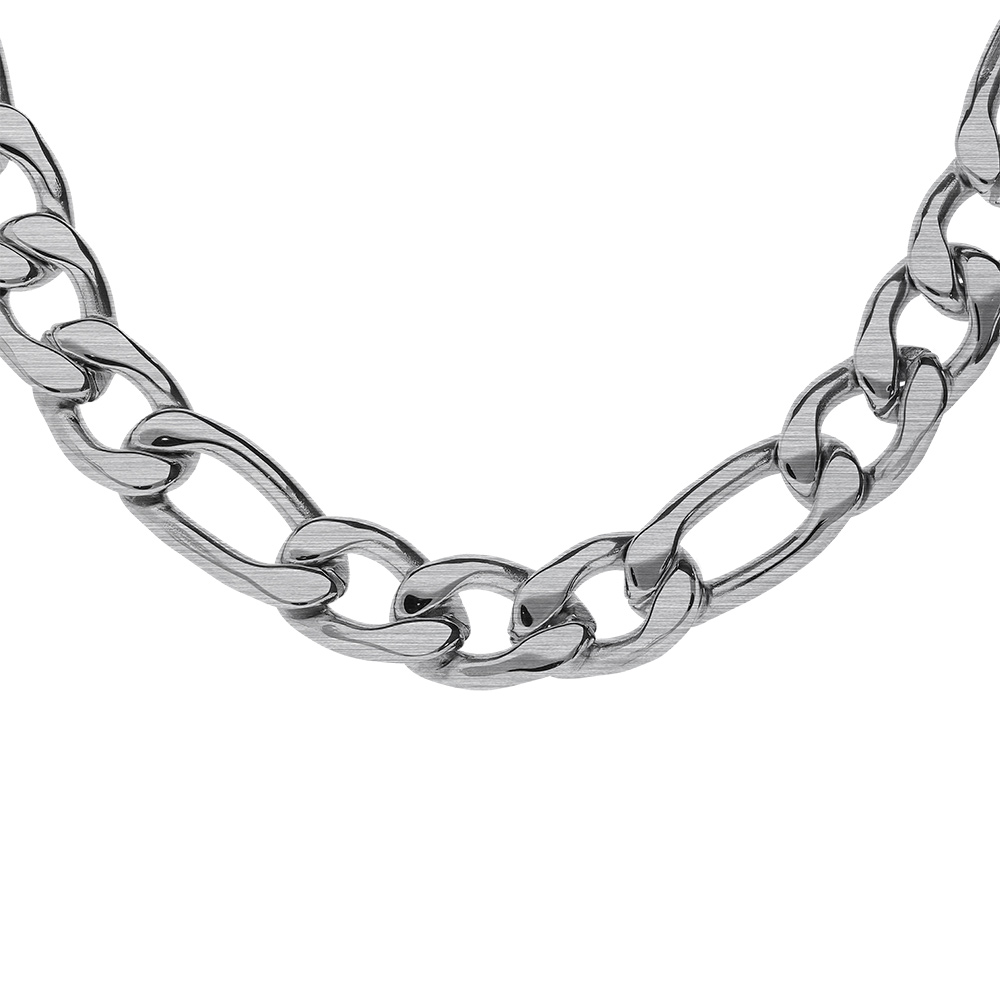 Collier en acier satin� 1+3 11mm  - 55cm - Vue 1